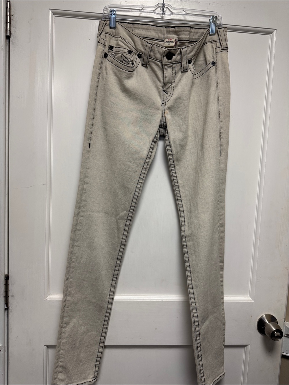 True Religion Women's Skinny Jeans in Light Beige
